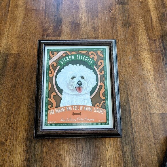 Bichon Frise Framed Retro Pets By Krista Brooks Art - Picture 5 of 8